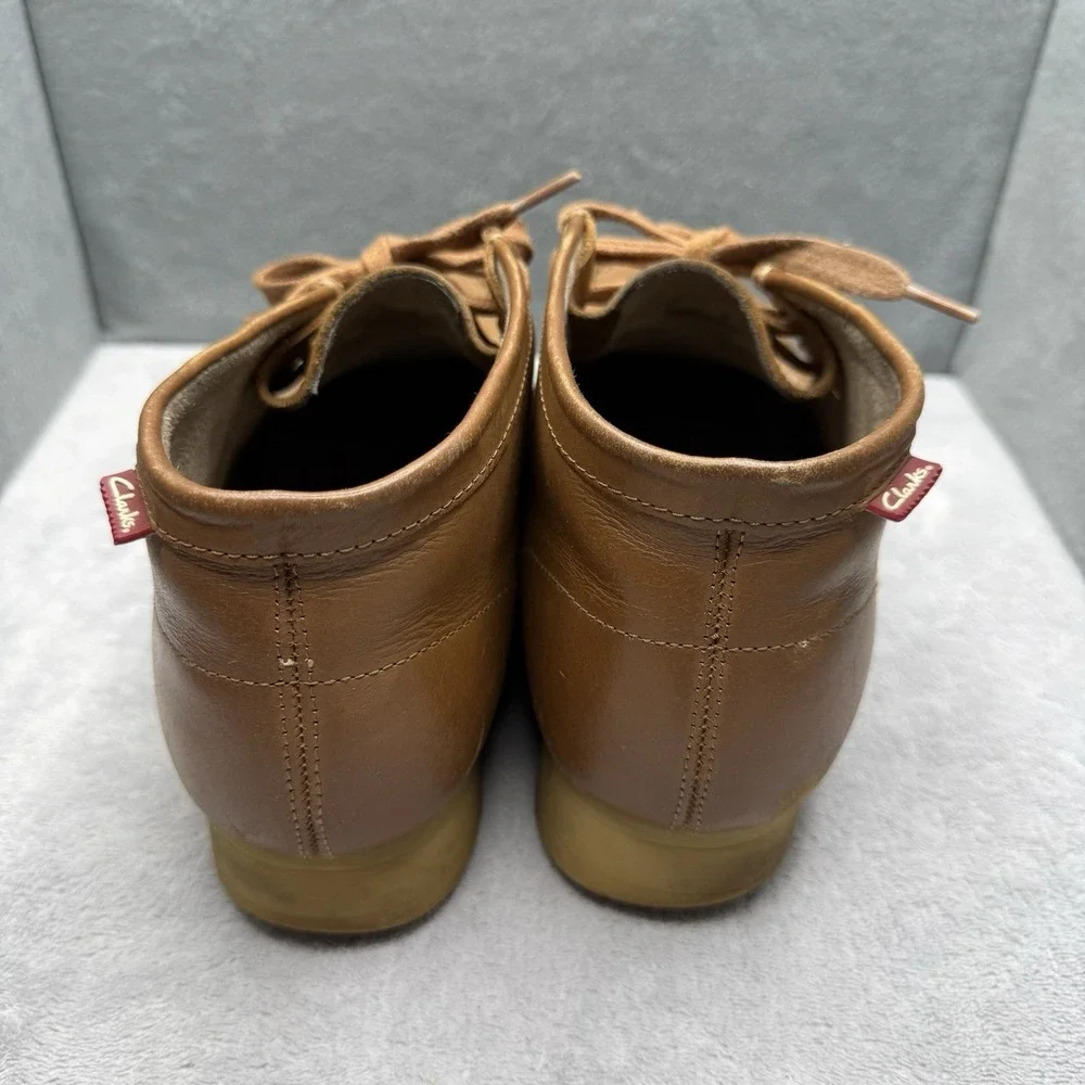Clarks Stinson Hi Men's 10.5 Brown Leather Moc Toe Chukka Boots Walking Comfort